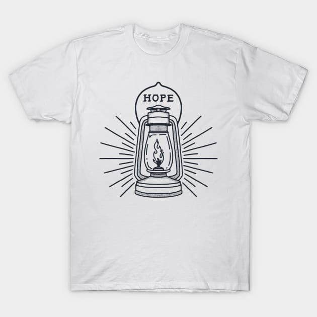 Lantern of Hope Illustration T-Shirt by Merchsides